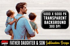 Father Daughter &amp; Son Sublimation Clipart | father's day #19 Product Image 1