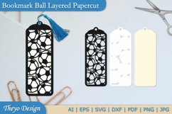 Bookmark Ball Layered Papercut Svg | Bookmark Laser Cut Product Image 3