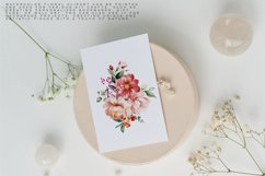 watercolor burgundy and blush flowers clipart set Product Image 7