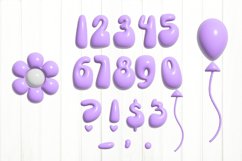 3D Inflated Puff Alphabet Sublimation Bundle PNG Product Image 3