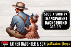 Father Daughter &amp; Son Sublimation Clipart | father's day #2 Product Image 1