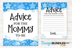 Baby Boy Shower, Advice For Mom To Be, Printable Party Game Product Image 2