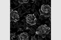 Black Rose Digital Paper pattern | Seamless Pattern Product Image 2