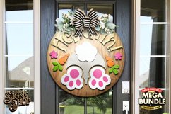 Hop on in bunny | SVG Easter Round Sign Product Image 4