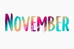 Colorful November Clipart Sublimation PNG Product Image 1