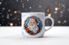 Stained Glass Merry Santa 14 PNGs Christmas Sublimation Product Image 5