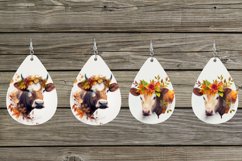 Cow Earring Bundle. Fall Teardrop Earrings PNG. Earrings PNG Product Image 3