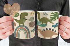 Dinosaur Mug Wrap Sublimation Design for Kids Product Image 2