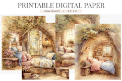 Enchanted Forest Nook Digital Paper Product Image 1