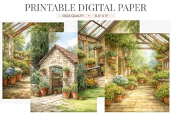 Garden Greenhouse Potted Flower Paper Product Image 1