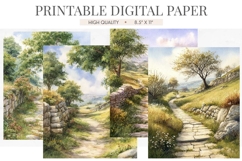 Wildflower Stone Lane Digital Paper Product Image 1