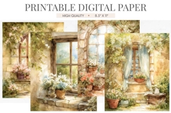 Cozy Winter Window Seat Digital Paper Product Image 1