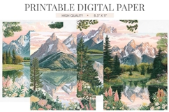 Grand Teton National Park Junk Journal Pages Product Image 1