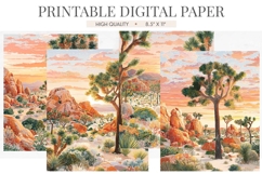 Joshua Tree Desert Sunset Junk Journal Pages Product Image 1