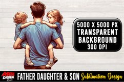 Father Daughter &amp; Son Sublimation Clipart | father's day #21 Product Image 1