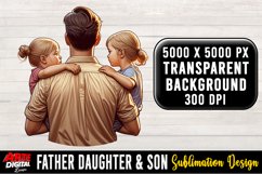 Father Daughter &amp; Son Sublimation Clipart | father's day #22 Product Image 1