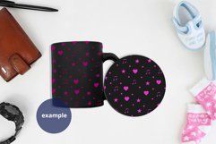 Black Coffee mug Round coaster Father's Day mockup PSD, Mock Product Image 2