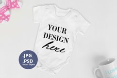 Baby bodysuit Father's Day mockup PSD, Mockup JPG PSD Product Image 1