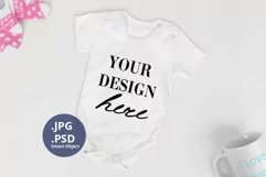Baby bodysuit Father's Day mockup PSD, Mockup JPG PSD Product Image 1