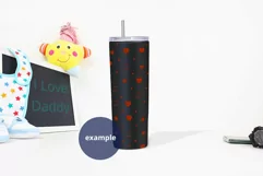 Black Skinny Tumbler Father's Day mockup PSD, Mockup JPG Product Image 2