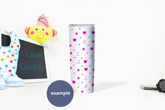 White Skinny Tumbler Father's Day mockup PSD, Mockup JPG Product Image 2