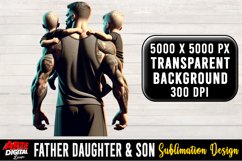 Father Daughter &amp; Son Sublimation Clipart | father's day #29 Product Image 1