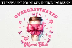 Mom Social Club PNG, Coquette Mama Sublimation Design Product Image 1