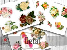 Vintage Roses Fussy Cuts Rose Ephemera Kit Scrapbook Flowers Product Image 3