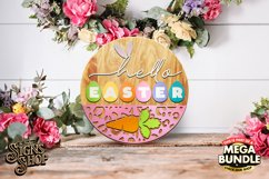 Hello Easter Colorful | SVG Easter Round Sign Product Image 5