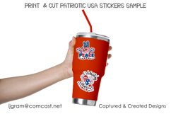 PRINT &amp; CUT Patriotic,4th Of July, USA Clip Art- Stickers Product Image 3