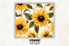 Sunflower Tumbler Wrap, Fall tumbler Wrap, 20 oz tumbler Product Image 3