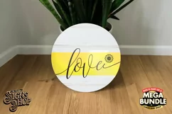 Love and daisy | Bee SVG Door Hanger Sign | Cricut file Product Image 4