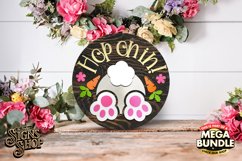 Hop on in bunny | SVG Easter Round Sign Product Image 5
