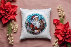 Stained Glass Merry Santa 14 PNGs Christmas Sublimation Product Image 6