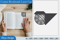 Mandala Corner Bookmark Design Svg | Bookmark Laser cut Product Image 1