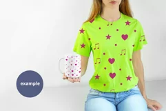 Electric Green t-shirt woman & 15oz Mug Mockup, Mockup PSD Product Image 2