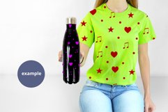 Green t-shirt woman & Black Bottle Mockup, Mockup PSD & JPG Product Image 2