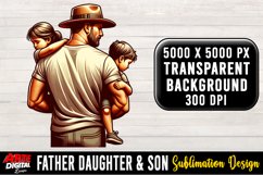 Father Daughter &amp; Son Sublimation Clipart | father's day #33 Product Image 1