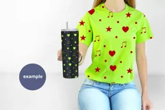 Green t-shirt woman & Black Tumbler Mockup, Mockup PSD & JPG Product Image 2