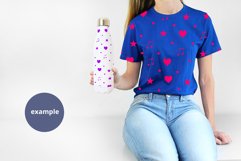 Blue t-shirt woman & White Bottle Mockup, Mockup PSD & JPG Product Image 2