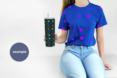 Blue t-shirt woman & Black Tumbler Mockup, Mockup PSD & JPG Product Image 2