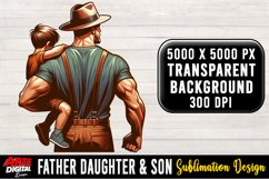 Father Daughter &amp; Son Sublimation Clipart | father's day #34 Product Image 1