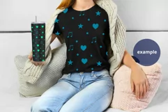 Black Tumbler & T-shirt Woman Mockup PSD, Mockup PSD & JPG Product Image 2