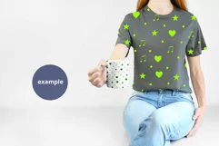 Gray t-shirt & white mug 11oz Mockup PSD, Woman holding mug Product Image 2