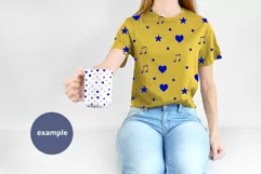 Lemon t-shirt & mug 15oz Mockup PSD, Woman holding mug JPG Product Image 2