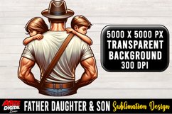 Father Daughter &amp; Son Sublimation Clipart | father's day #36 Product Image 1