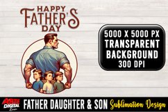 Father Daughter &amp; Son Sublimation Clipart | father's day #37 Product Image 1