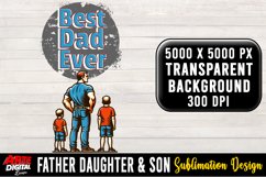 Father Daughter &amp; Son Sublimation Clipart | father's day #39 Product Image 1