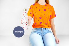 Orange t-shirt & White Bottle mockup, Woman holding PSD JPG Product Image 2