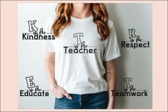 Teacher Tees svg bundle, Teacher shirt Svg, Teach svg, Teach Product Image 3